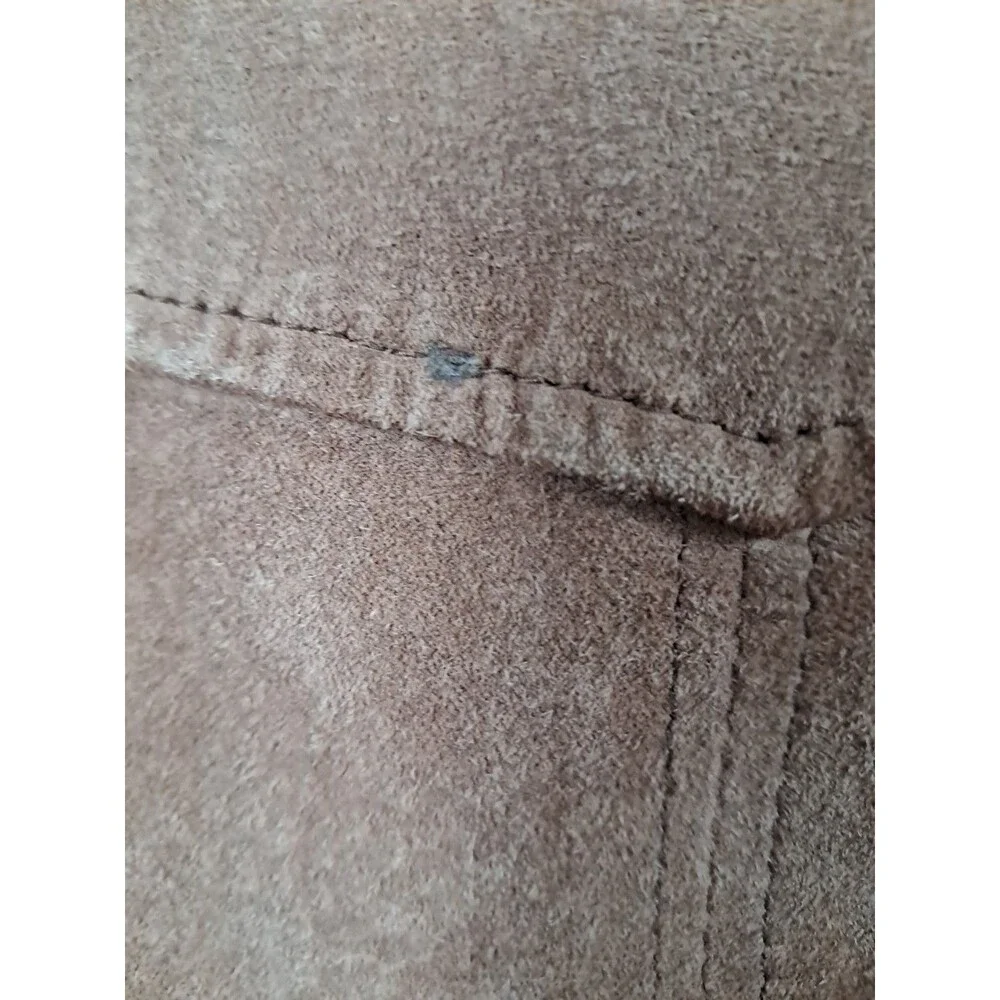 Vtg  LL Bean Men’s Suede Button Jacket Light Brown Sz 46 Leather 1970s Hippie